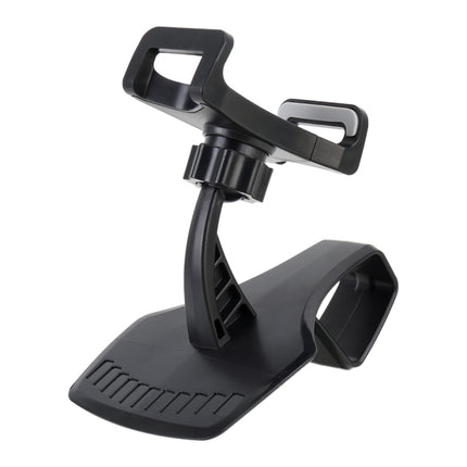 Car Dashboard Mobile Phone Holder Bracket with Number Plate (Black)-garmade.com