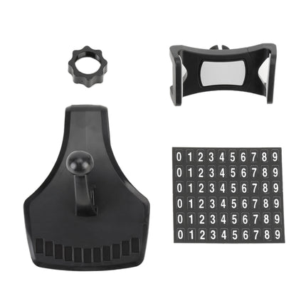 Car Dashboard Mobile Phone Holder Bracket with Number Plate (Black)-garmade.com