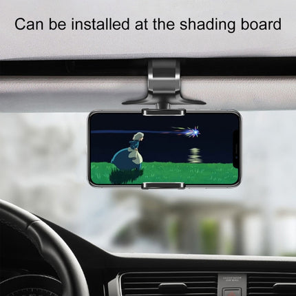 Car Dashboard Mobile Phone Holder Bracket with Number Plate (Grey)-garmade.com