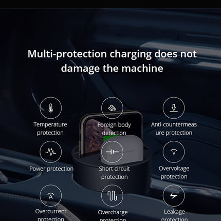 X9A Car QI Standard Charging Cup Wireless Fast Charger-garmade.com