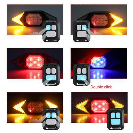 USB Rechargeable Bicycle Turn Light Wireless Remote Control Bike Tail Light-garmade.com