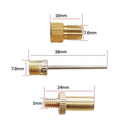 3 Sets (4 in 1 A) Inflator Adapter French Mouth / US Mouth / UK Mouth Inflation Needle Adapter-garmade.com