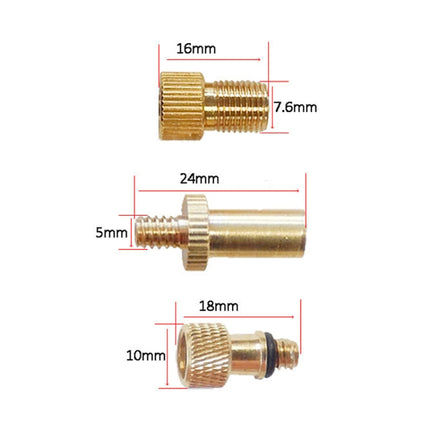 3 Sets (4 in 1 B) Inflator Adapter French Mouth / US Mouth / UK Mouth Inflation Needle Adapter-garmade.com