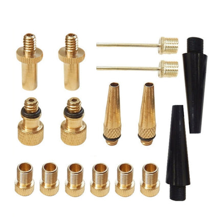 2 Sets (16 in 1 A) Inflator Adapter French Mouth / US Mouth / UK Mouth Inflation Needle Adapter-garmade.com