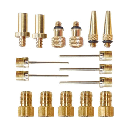 2 Sets (16 in 1 B) Inflator Adapter French Mouth / US Mouth / UK Mouth Inflation Needle Adapter-garmade.com