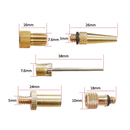2 Sets (16 in 1 B) Inflator Adapter French Mouth / US Mouth / UK Mouth Inflation Needle Adapter-garmade.com
