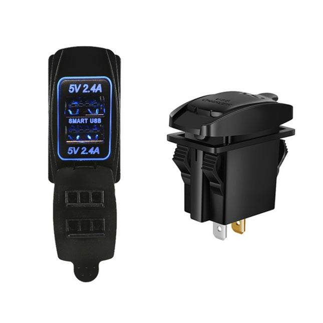 Car 4.8A Double-sided Mobile Phone Charger-garmade.com