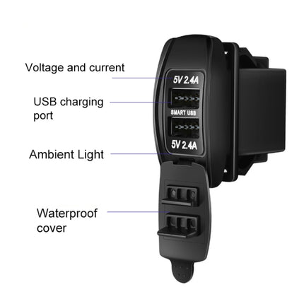 Car 4.8A Double-sided Mobile Phone Charger-garmade.com