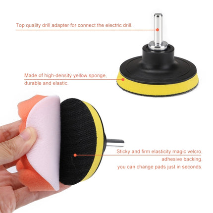 14 in 1 4 inch Sponge Scouring Pad Floor Wall Window Glass Cleaning Descaling Electric Drill Brush Head Set, Random Color Delivery-garmade.com
