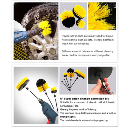 37 in 1 Floor Wall Window Glass Cleaning Descaling Electric Drill Brush Head Set-garmade.com