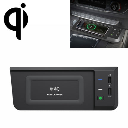 HFC-1051 Car Qi Standard Wireless Charger 15W / 10W Quick Charging for Audi Q5L 2018-2022, Left Driving-garmade.com