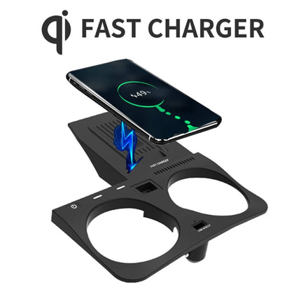 HFC-1019 Car Qi Standard Wireless Charger 10W Quick Charging for BMW X6 2020-2022, Left Driving-garmade.com