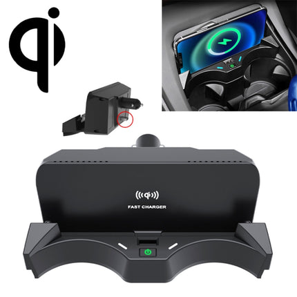 HFC-1014 Car Qi Standard Wireless Charger 10W Quick Charging for BMW X1 2020-2022, Left Driving with USB Interface-garmade.com