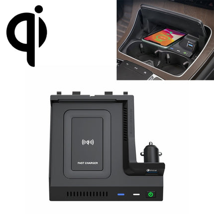 HFC-1021 Car Qi Standard Wireless Charger 10W Quick Charging for Mercedes-Benz C Class 2015-2021, Left and Right Driving-garmade.com