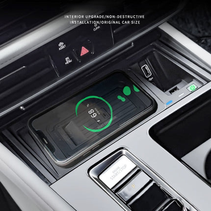 HFC-1033 Car Qi Standard Wireless Charger 10W Quick Charging for Volkswagen Teramont 2021, Left Driving-garmade.com