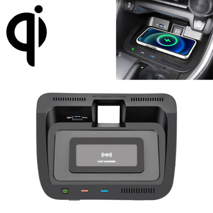 HFC-1062 Car Qi Standard Wireless Charger 10W Quick Charging for Toyota RAV4 2020-2021, Left Driving-garmade.com