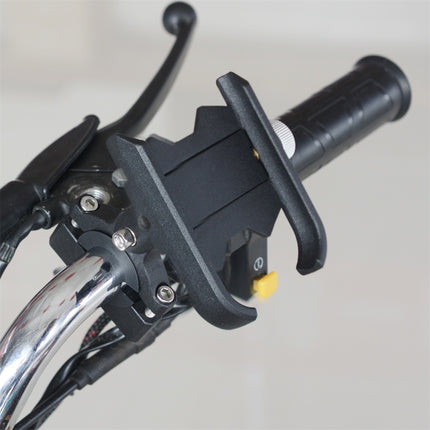 Motorcycle Aluminium Alloy Pressure Casting Mobile Phone Holder Bracket, Handlebar Version (Black)-garmade.com