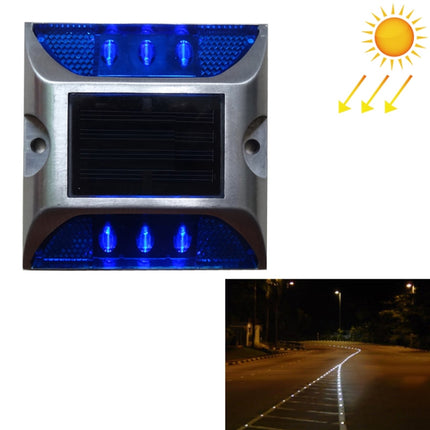 Solar Square Road Stud Light Car Guidance Light Road Deceleration Light, Constantly Bright Version (Blue)-garmade.com