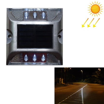Solar Square Road Stud Light Car Guidance Light Road Deceleration Light, Flashing Bright Version (White)-garmade.com