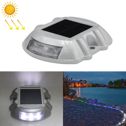 Solar Horseshoe Road Stud Light Car Guidance Light Road Deceleration Light, Flashing Bright Version(White)-garmade.com