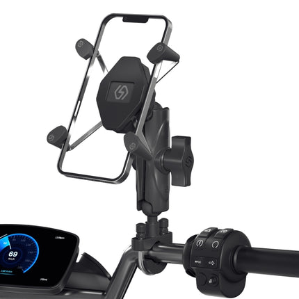 ZH-1558A1 Motorcycle Handlebar X-shape Aluminum Alloy Phone Holder-garmade.com