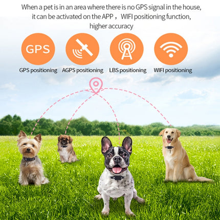 P03 2G Waterproof Pet GPS Tracker GPS+AGPS+WiFi+LBS Locator-garmade.com