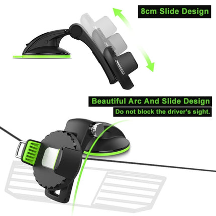Multifunctional Car Center Console Dashboard Suction Cup Phone Holder (Green)-garmade.com