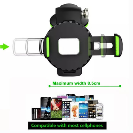 Multifunctional Car Center Console Dashboard Suction Cup Phone Holder (Green)-garmade.com