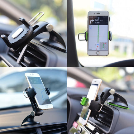 Multifunctional Car Center Console Dashboard Suction Cup Phone Holder (Black)-garmade.com
