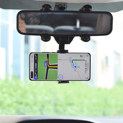 Car Rear Mirror Navigation Phone Holder (Green)-garmade.com