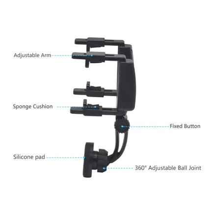 Carbon Fiber Strong Magnet Car Rear Mirror Navigation Phone Holder-garmade.com