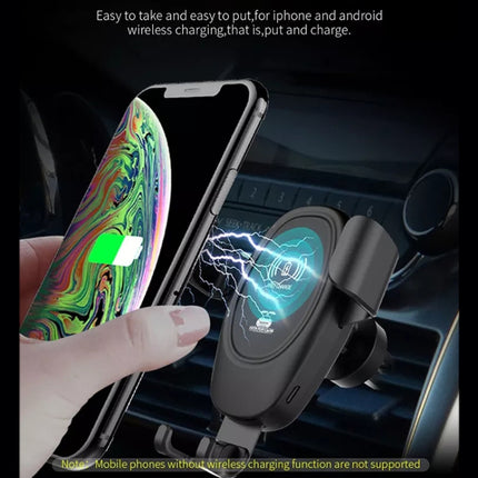 Car Wireless Charger Multifunctional Mobile Phone Wireless Charger Stand (Black)-garmade.com