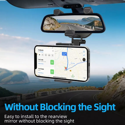 Car Rearview Mirror Phone Holder Universal Navigation Bracket-garmade.com