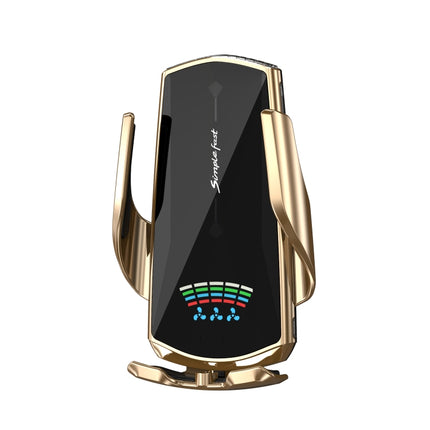 N1 Car Automatic Inductive Magnetic Suction Wireless Charger(Champagne Gold)-garmade.com
