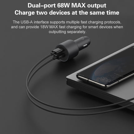 Original Xiaomi CC07ZM 100W Dual Ports USB + USB-C / Type-C Car Charger Fast Charging Version 1A1C-garmade.com