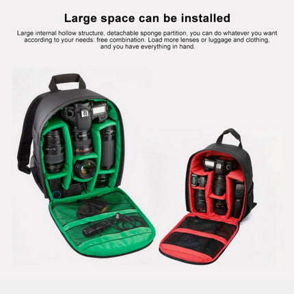 INDEPMAN DL-B012 Portable Outdoor Sports Backpack Camera Bag for GoPro, SJCAM, Nikon, Canon, Xiaomi Xiaoyi YI, Size: 27.5 * 12.5 * 34 cm(Green)-garmade.com