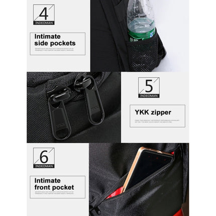 INDEPMAN DL-B012 Portable Outdoor Sports Backpack Camera Bag for GoPro, SJCAM, Nikon, Canon, Xiaomi Xiaoyi YI, Size: 27.5 * 12.5 * 34 cm(Red)-garmade.com