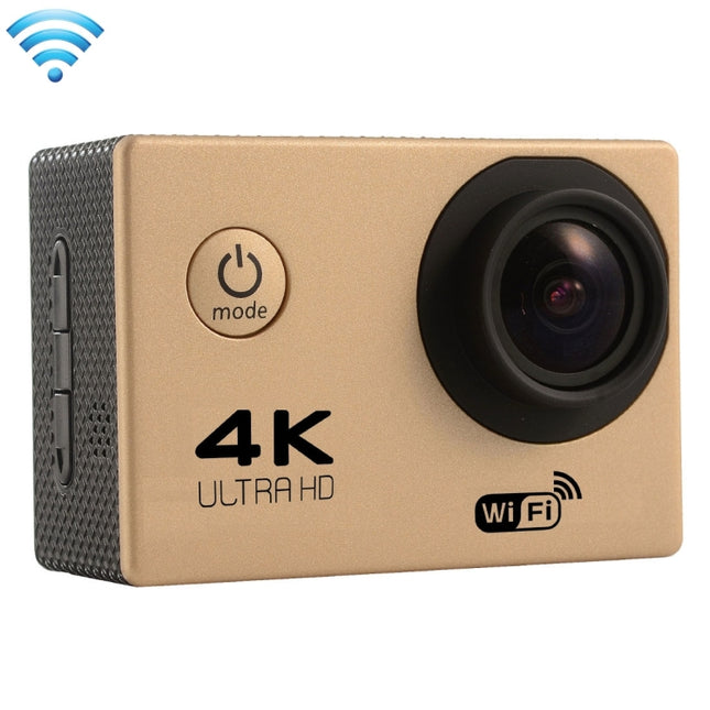 F60 2.0 inch Screen 170 Degrees Wide Angle WiFi Sport Action Camera Camcorder with Waterproof Housing Case, Support 64GB Micro SD Card(Gold)-garmade.com