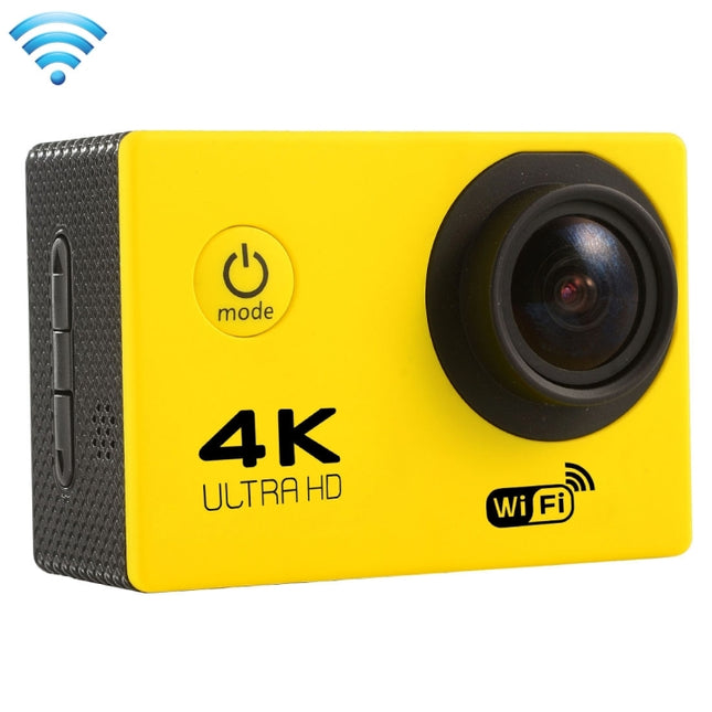 F60 2.0 inch Screen 170 Degrees Wide Angle WiFi Sport Action Camera Camcorder with Waterproof Housing Case, Support 64GB Micro SD Card(Yellow)-garmade.com