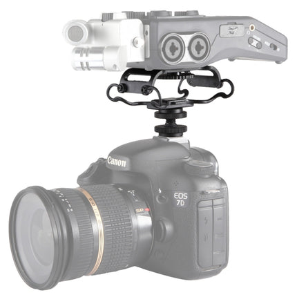 BOYA BY-C10 Universal Camera Microphone Shockmount with Hot Shoe Mount(Black)-garmade.com