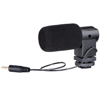 BOYA BY-V01 Stereo X/Y Condenser Microphone with Integrated Shock Mount Cold-shoe Mount & Windshield for Smartphones, DSLR Cameras and Video Cameras(Black)-garmade.com