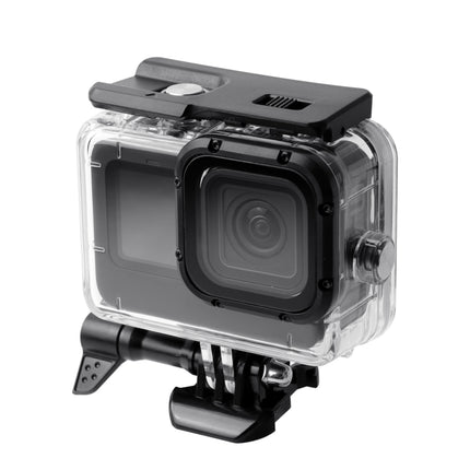 Waterproof Case + Touch Back Cover + Color Lens Filter for GoPro HERO10 Black / HERO9 Black (Red)-garmade.com