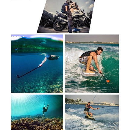 Anti-skid Extendable Self-portrait Handheld Diving Telescopic Monopod Holder Set with Phone Remote Controller & Tripod & Phone Holder for GoPro & Xiaoyi Camera & Smartphones, Full Length Max: about 1m(Blue)-garmade.com
