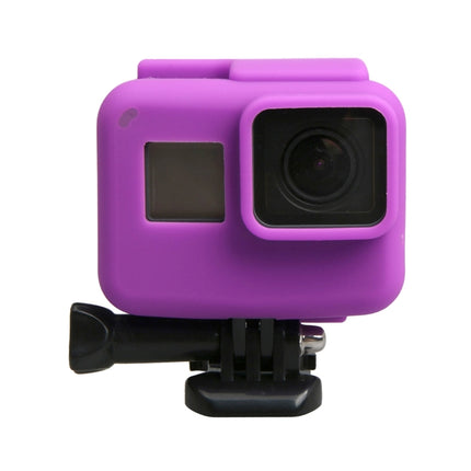 Original for GoPro HERO5 Silicone Border Frame Mount Housing Protective Case Cover Shell(Purple)-garmade.com