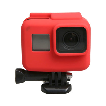 Original for GoPro HERO5 Silicone Border Frame Mount Housing Protective Case Cover Shell(Red)-garmade.com