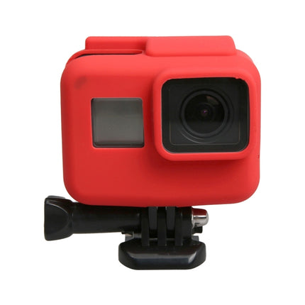 Original for GoPro HERO5 Silicone Border Frame Mount Housing Protective Case Cover Shell(Red)-garmade.com