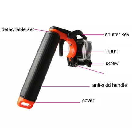 TMC HR391 Shutter Trigger Floating Hand Grip / Diving Surfing Buoyancy Stick with Adjustable Anti-lost Hand Strap for GoPro HERO4 /3+ /3, Xiaomi Xiaoyi Sport Camera(Black)-garmade.com
