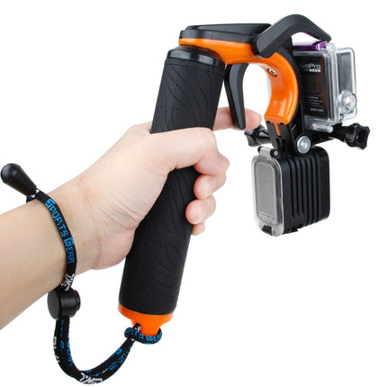 TMC HR391 Shutter Trigger Floating Hand Grip / Diving Surfing Buoyancy Stick with Adjustable Anti-lost Hand Strap for GoPro HERO4 /3+ /3, Xiaomi Xiaoyi Sport Camera(Orange)-garmade.com