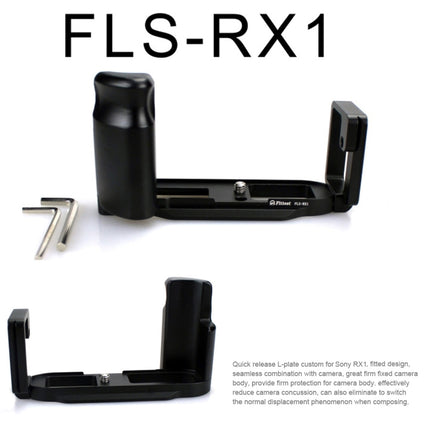 FITTEST FLS-RX1 Vertical Shoot Quick Release L Plate Bracket Base Holder for Sony RX1 (Black)-garmade.com