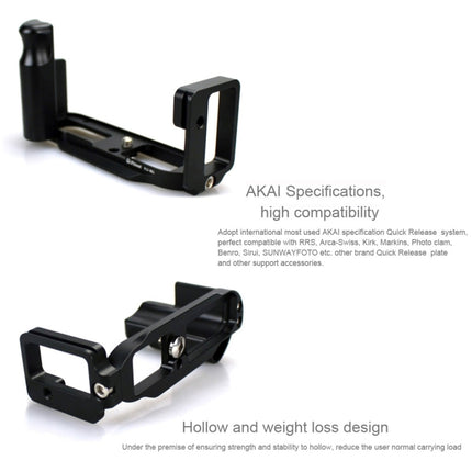 FITTEST FLS-RX1 Vertical Shoot Quick Release L Plate Bracket Base Holder for Sony RX1 (Black)-garmade.com